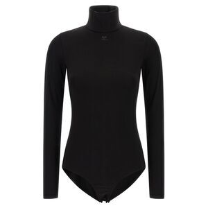 Courrèges Black Viscose Women's Bodysuit